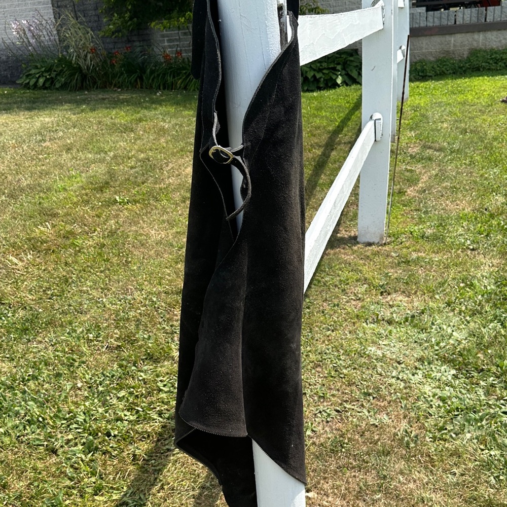 Black full leg chaps